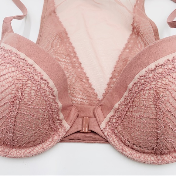 Victoria’s Secret Pink Lace Racerback Demi Bra 34B - Picture 7 of 10